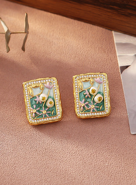 STINA莫奈花园油画风淡水珍珠项