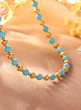 STINA夏季新品绿松石彩色串珠项