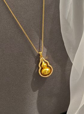 STINA金葫芦项链女秋冬小众百搭