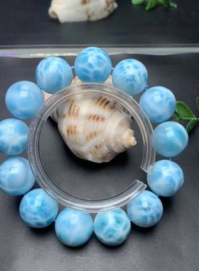 正品天然高品质海纹石16mm圆珠手链男款文玩手串稀有收藏珠宝饰品