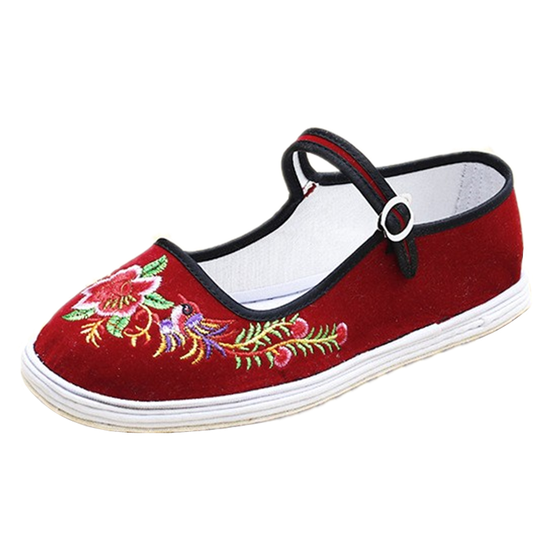 纯布底布鞋女春秋古风绣花鞋千层底民族风老北京风刺绣手工妈妈鞋,淘宝优惠券,粉丝福利购,淘宝优惠卷