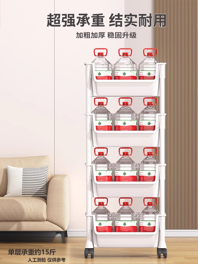 可移动书架落地置物架儿童玩具收纳阅读架带轮小推车多层简易书柜_露菲娜百货直销店_收纳整理-第2张图片-提都小院