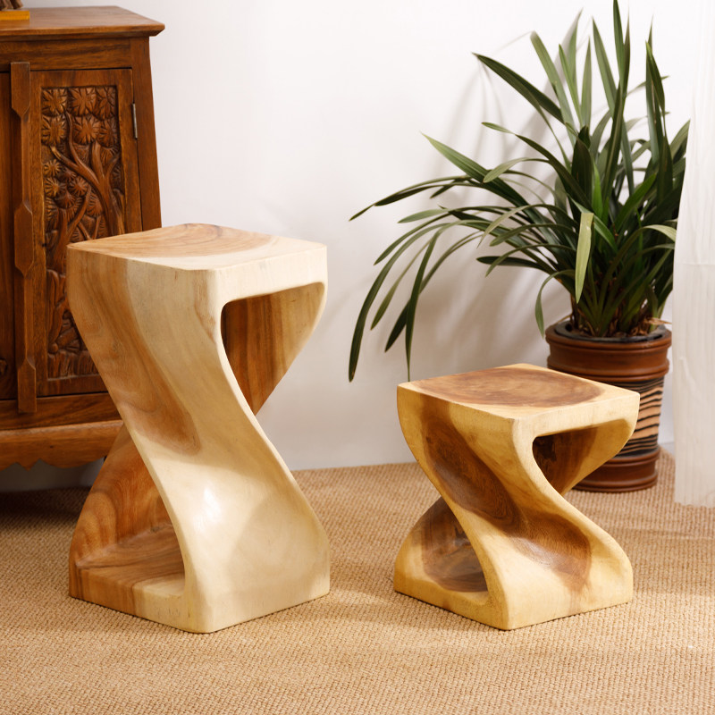 泰国花架花几实木凳子创意家居装饰品置物架木雕木墩原木换鞋矮凳,淘宝优惠券,粉丝福利购,淘宝优惠卷