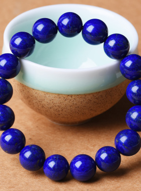 雁唐天然青金石手链单圈生日礼物