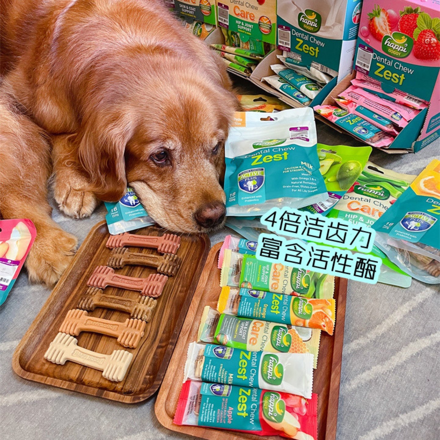 新加坡HappiSkippi宠物狗狗洁齿骨磨牙棒大中小型犬混合通用零食,淘宝优惠券,粉丝福利购,淘宝优惠卷