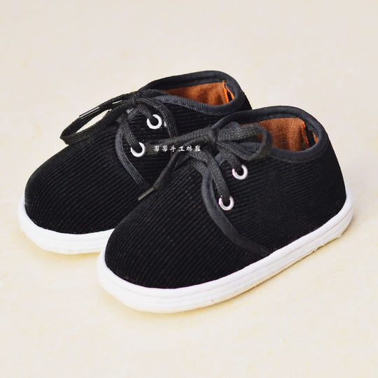 Male and female baby thousand-layer cloth shoes for infants and toddlers 1-3-45 years old, non-slip soft bottom warm children's handmade cotton shoes