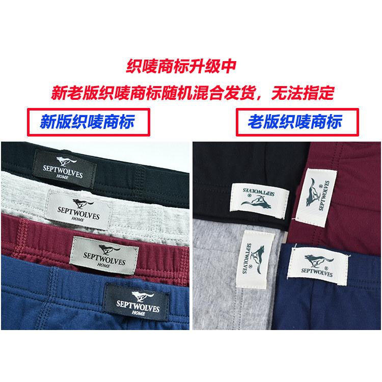 4 pairs of Septwolves underwear for men in summer, thin and breathable
