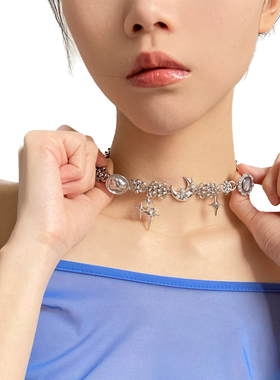 KwOnline电镀纽扣项链