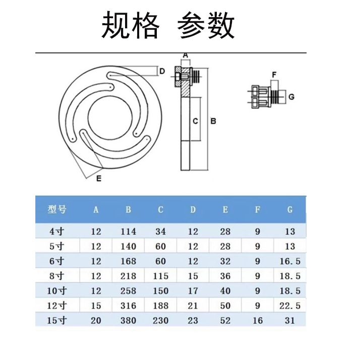 数控车床液压卡盘软爪镗爪器修爪器三爪成型圈6寸8寸10寸12寸配件-图1