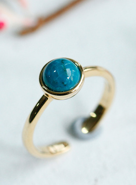 欧美风戒指苏幕水晶凤凰石小众女