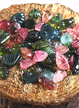 精品天然巴西红绿碧玺电气石女