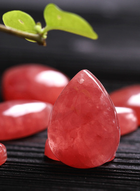 阿根廷冰种红纹石吊坠水晶