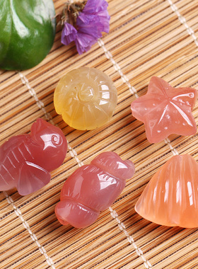 玛瑙小吊坠贝壳糖果色手链饰品