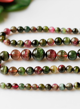 巴西老坑猫眼碧玺天然饰品项链