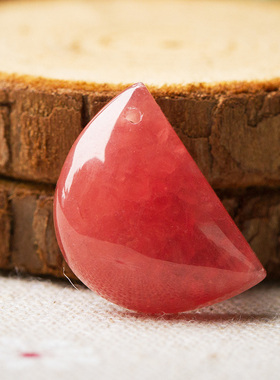 素心阿根廷天然冰种招桃花红纹石