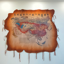 Inner Mongolia Leather Painting Grassland Ethnic Characteristics Customs creative irregular leather painting Painting Wall Painting Mont Restaurant Decoration Painting