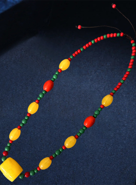 蒙古族舞蹈演出项链男女款毛衣链西藏民族服装蒙古袍旅拍配饰品