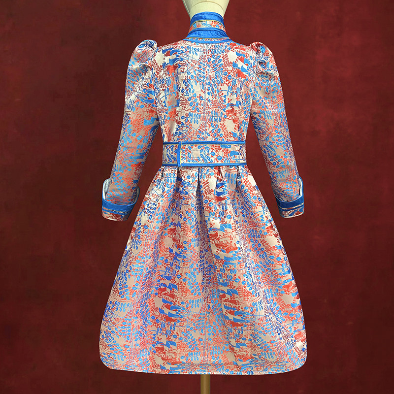 儿童女蓝粉蒙古袍内蒙古少数民族礼服舞台装演出连衣裙公主蓬蓬裙,淘宝优惠券,粉丝福利购,淘宝优惠卷