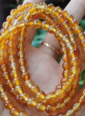 逊克北红玛瑙手绕荧光好颜色通透水头足夏天佩戴时尚简约大方包邮