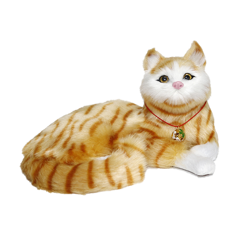 仿真猫咪玩偶儿童玩具会叫小猫咪动物模型假猫毛绒公仔萌宠猫礼物 - 图3