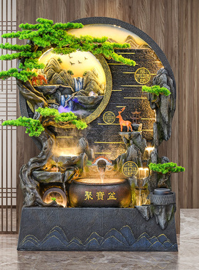 水幕墙流水屏风庭院公司假山喷泉