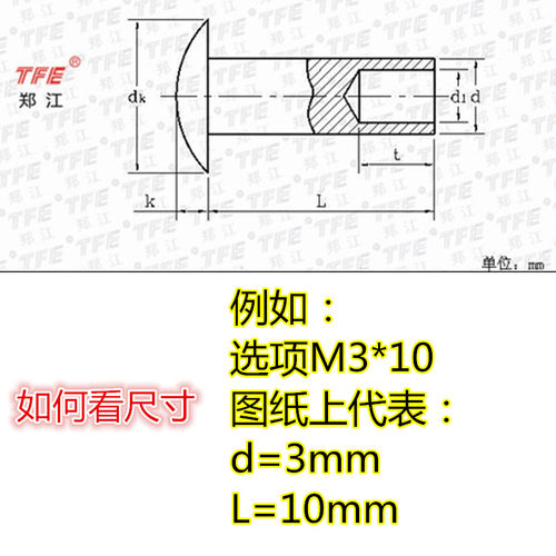 【M2.5-M6】铁扁圆头半空心铆钉 大扁头铆钉 半空心铆钉GB873 - 图3