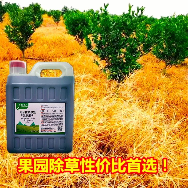 十斤桶装精草铵膦铵盐正品农药除草烂根剂牛筋草荒地草胺磷除草剂 - 图0