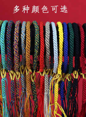 手搓棉线玉米结藏式DIY手工手绳