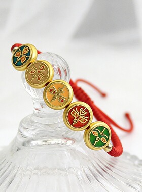 民族风五路财神红绳手绳本命年