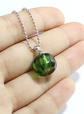 可朱砂绿色吊坠时尚情侣水晶瓶