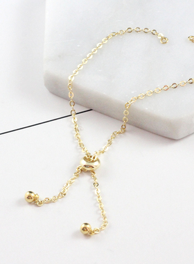 真金电镀可调节手链链diy半成品