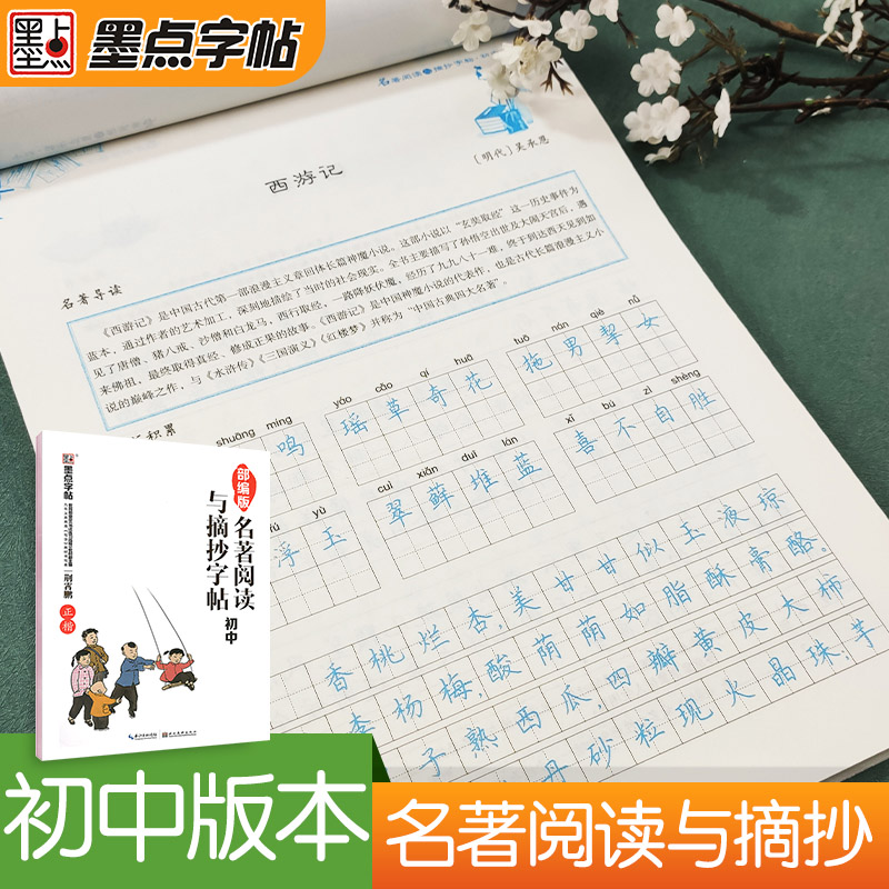 墨点字帖名著阅读与摘抄字帖七八九年级初中生练字专用语文快乐读书吧课外书练字帖荆霄鹏正楷体临摹钢笔硬笔书法摘抄积累练字帖