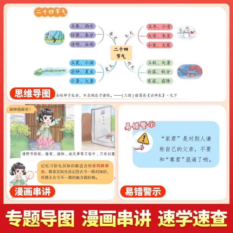 初中必背文学文化常识 人教版初中生中国古代历史现代文学常识积累大全基础知识强化训练手册中考语文一本全备古诗词和文言文