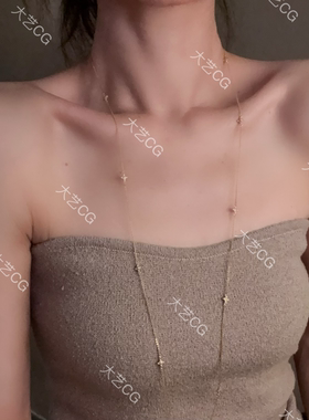 纯银长项链超细多种戴法925银饰NEAgg 0731