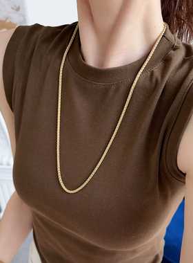 古币大项链中长款毛衣链吊坠可拆卸重工大量感素金颈链vintage蛇