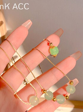 绿色高级感指环liznk时尚个性