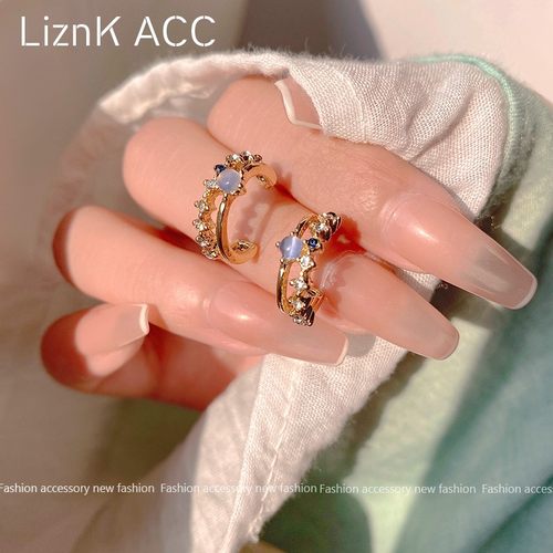 独特c形耳钉2023年新款潮小众设计感高级复古气质耳环女 - 图1