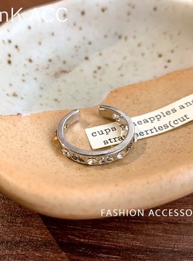 不规则蝴蝶结戒指女轻奢冷淡风开口食指戒时尚个性简约情侣指环潮