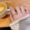Liznk women's bronze Japanese and Korean rings niche fashion