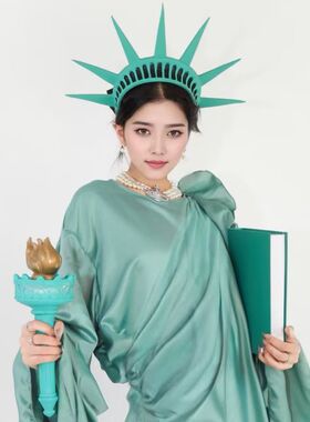 自由女神头饰cosplay发箍火炬