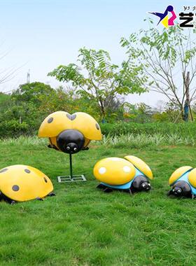 七星瓢虫雕塑户外园林景观农场景区公园仿真昆虫甲虫装饰大型摆件