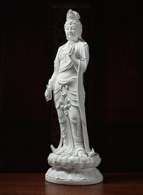 戴玉堂不肯去观音佛像德化白瓷