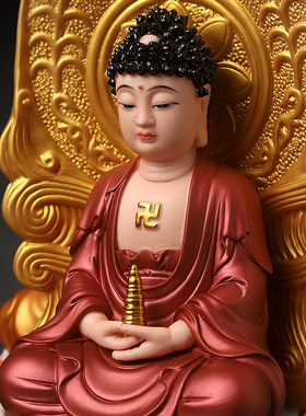 陶瓷三世佛三面如来佛陈戴茹出品