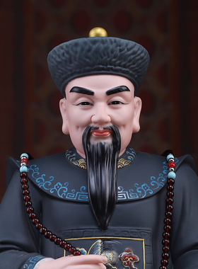 德化陶瓷胡三太爷神像摆件供奉