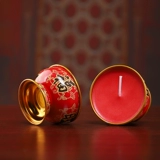 戴玉堂 Fuwang Candles Красная желтая желтая бездымная растительная масляная лампа лампа лампа лампа подставка для восковой платформы Буддийский зал Дом предлагает Будду