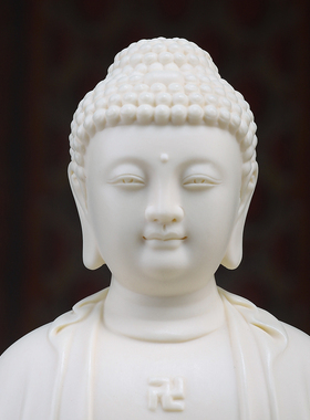 高档雅黄三宝如来陶瓷供奉药师佛