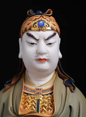 陶瓷文关公神像省级大师郑金土