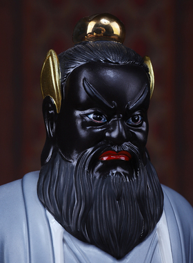 德化陶瓷张天师神像家用供奉摆件