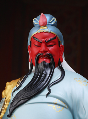陶瓷关公像武财神关二爷神像摆件