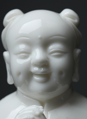 省级大师苏友德童子龙女收藏摆件